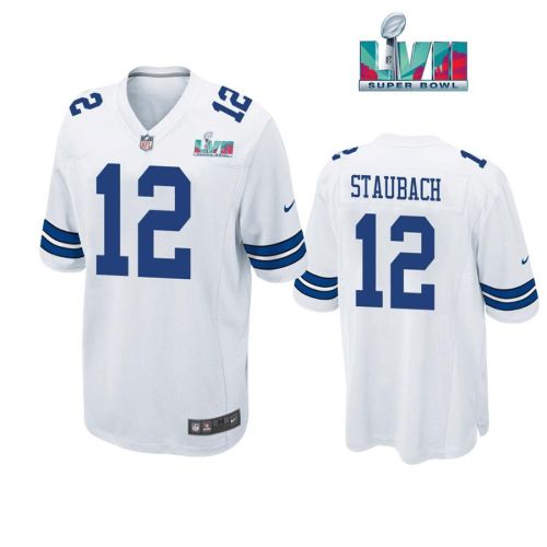 Roger Staubach 12 Dallas Cowboys Super Bowl LVII Super Bowl LVII White Men Game Jersey