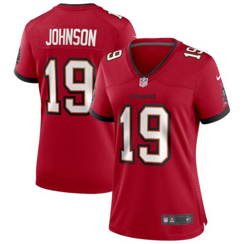 Keyshawn Johnson 19 Tampa Bay Buccaneers Women Game Retired Jersey - Red