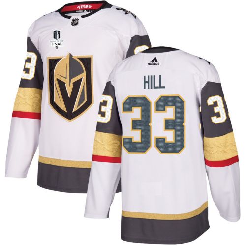 Adin Hill 33 Vegas Golden Knights Stanley Cup 2023 Final Patch Away Breakaway Men Jersey - White