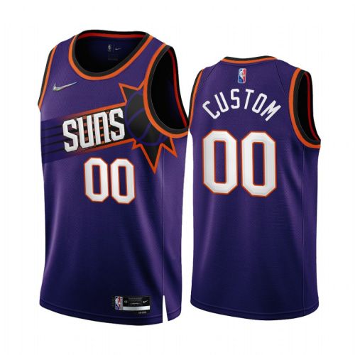 Custom 00 Phoenix Suns 2022-23 Purple Icon Edition Jersey NBA 75th