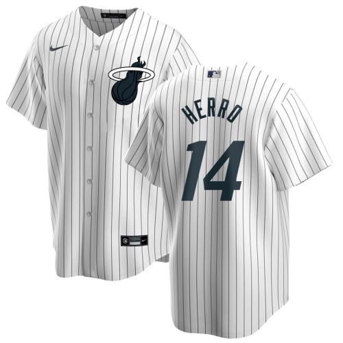 Tyler Herro 14 Miami Heat x NY Yankees Baseball Men Jersey - White