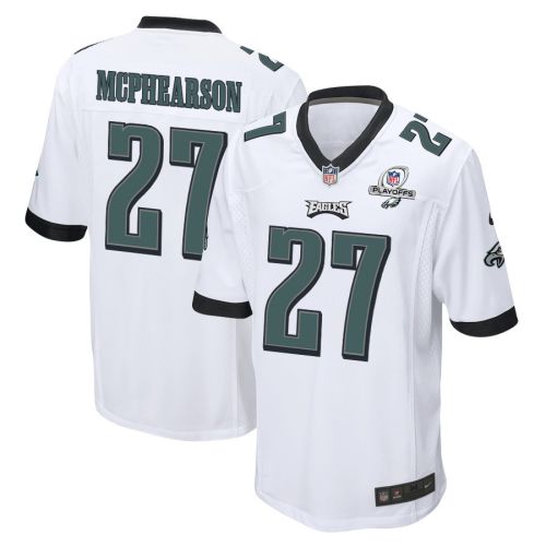 Zech McPhearson 27 Philadelphia Eagles 2023 Playoffs Patch Game Men Jersey - White