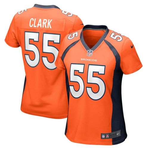 Frank Clark 55 Denver Broncos Women's Team Game Jersey - Orange