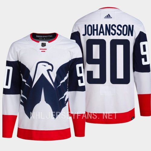 Marcus Johansson 90 Washington Capitals 2023 Jersey Stadium White Primegreen