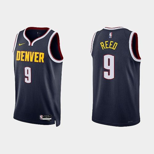 Denver Nuggets 9 Davon Reed 2022-23 Icon Edition Navy Men Jersey