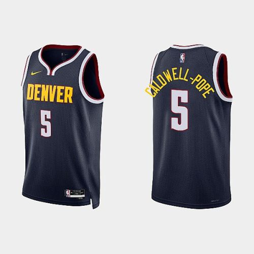 Denver Nuggets 5 Kentavious Caldwell-Pope 2022-23 Icon Edition Navy Men Jersey