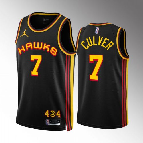 Atlanta Hawks Jarrett Culver 7 2022-23 Statement Edition Black Jersey Swingman