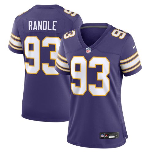 John Randle 93 Minnesota Vikings Women's Classic Game Jersey - Purple