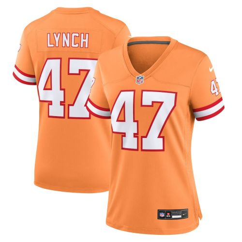 John Lynch 47 Tampa Bay Buccaneers Women Throwback Game Jersey - Orange