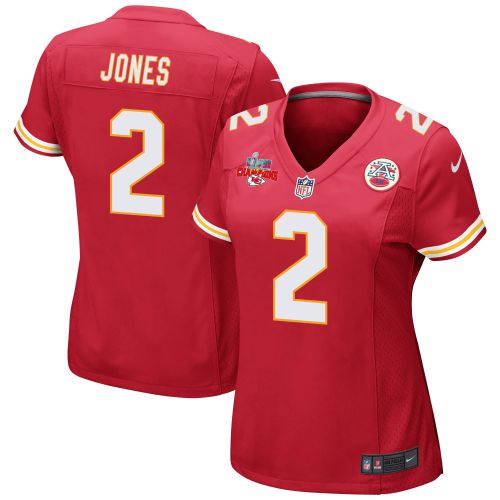 Ronald Jones 2 Kansas City Chiefs Super Bowl LVII Champions 3 Stars Women Game Jersey - Red