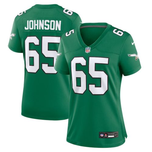 Lane Johnson 65 Philadelphia Eagles Women Alternate Game Jersey - Kelly Green