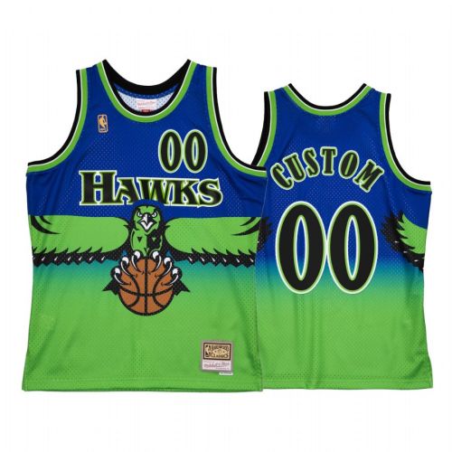 Custom 00 Atlanta Hawks Reload 2.0 Jersey Blue