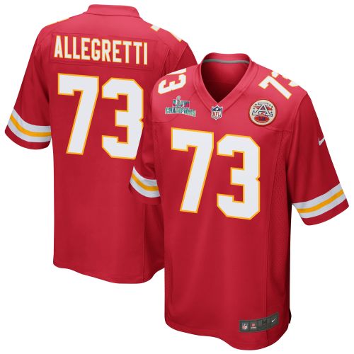 Nick Allegretti 73 Kansas City Chiefs Super Bowl LVII Champions Men Game Jersey - Red