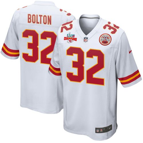 Nick Bolton 32 Kansas City Chiefs Super Bowl LVII Champions 3 Stars Men Game Jersey - White