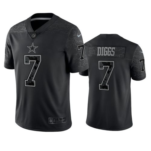 Trevon Diggs 7 Dallas Cowboys Black Reflective Limited Jersey - Men