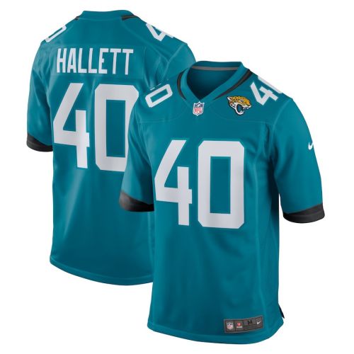 Erick Hallett 40 Jacksonville Jaguars Men Game Jersey - Teal