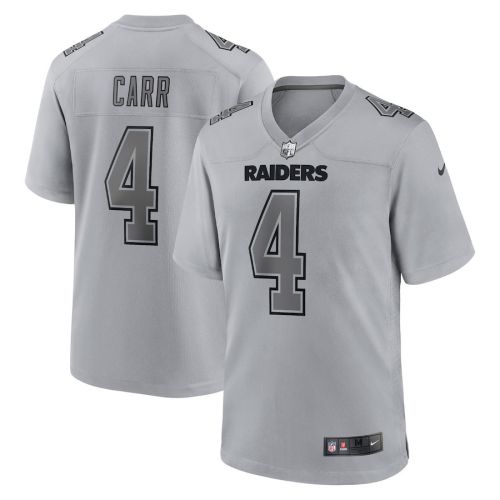 Derek Carr 4 Las Vegas Raiders Atmosphere Fashion Game Jersey - Gray