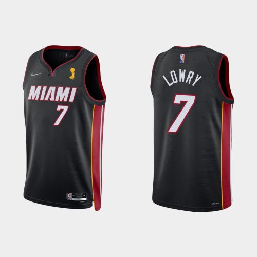 Miami Heat Kyle Lowry 7 Champions Cup Diamond Black Jersey Icon