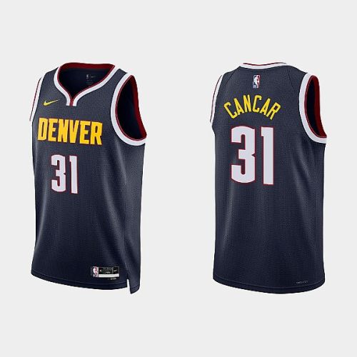 Denver Nuggets 31 Vlatko Cancar 2022-23 Icon Edition Navy Men Jersey