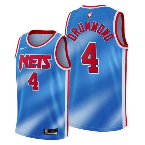 Andre Drummond 4 Brooklyn Nets 2022 Classic Edition Blue Jersey Diamond Badge - Men Jersey