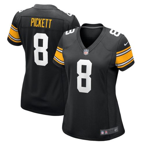 Kenny Pickett 8 Pittsburgh Steelers Women's Alternate Game Jersey - Black