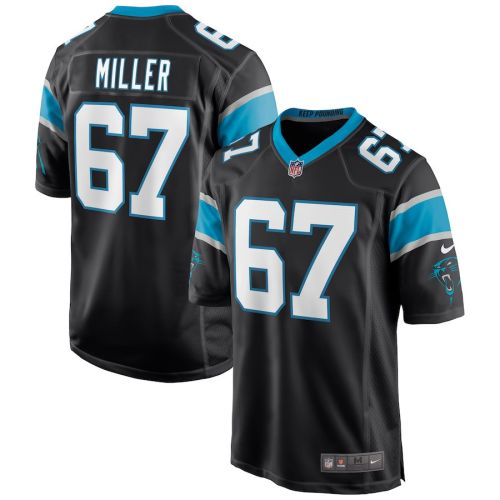 John Miller 67 Carolina Panthers Men's Game Jersey - Black