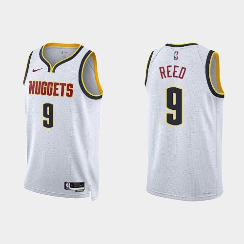 Denver Nuggets Davon Reed 9 2022-23 Association Edition White Men Jersey Swingman