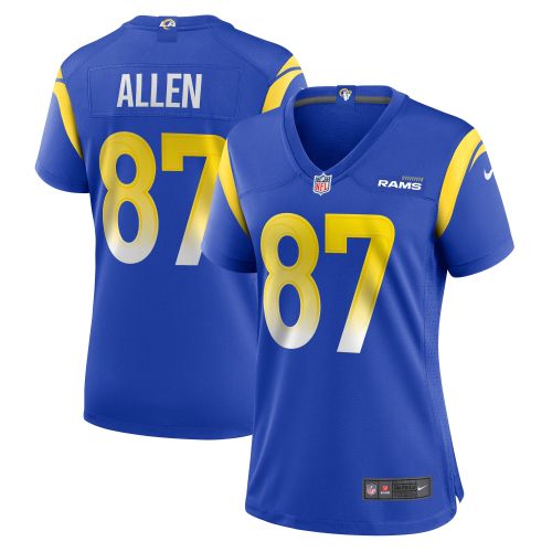 Davis Allen 87 Los Angeles Rams Women's Home Game Jersey - Royal