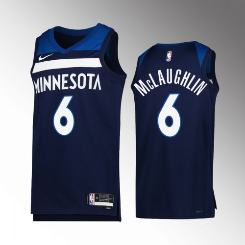 Minnesota Timberwolves Jordan McLaughlin 6 2022-23 Icon Edition Navy Jersey Swingman