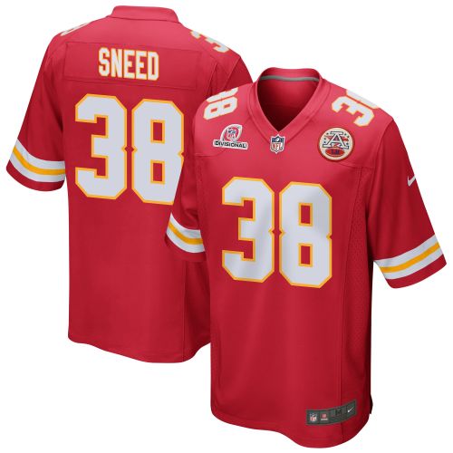 L'Jarius Sneed 38 Kansas City Chiefs 2024 Divisional Patch Game Men Jersey - Red