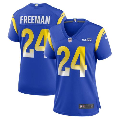 Royce Freeman 24 Los Angeles Rams Women's Game Jersey - Royal