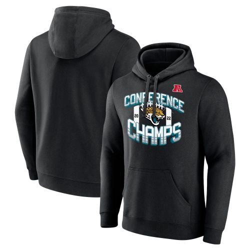 Jacksonville Jaguars 2022 AFC Conference Champions Icon Bold Pullover Hoodie - Black