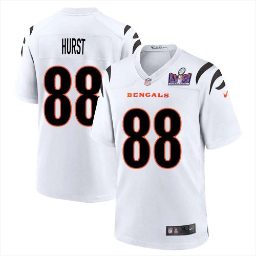 Hayden Hurst 88 Cincinnati Bengals Super Bowl LVIII Men Away Limited Jersey - White