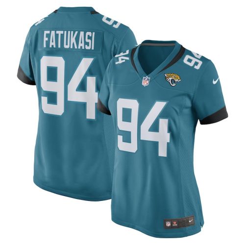 Folorunso Fatukasi 94 Jacksonville Jaguars Women's Game Jersey - Teal