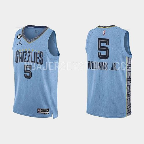 Memphis Grizzlies 5 Vince Williams Jr. 2022-23 Statement Edition Light Blue Men Jersey