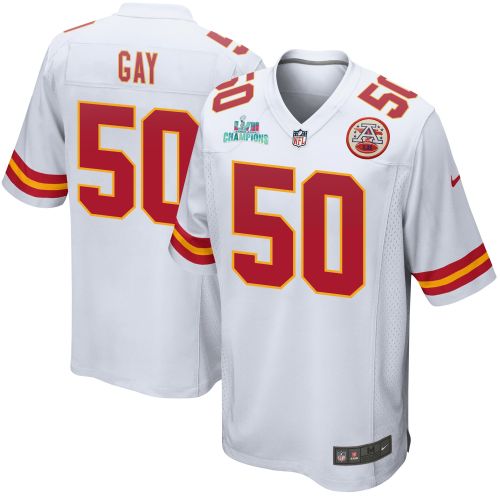 Willie Gay 50 Kansas City Chiefs Super Bowl LVII Champions Men Game Jersey - White