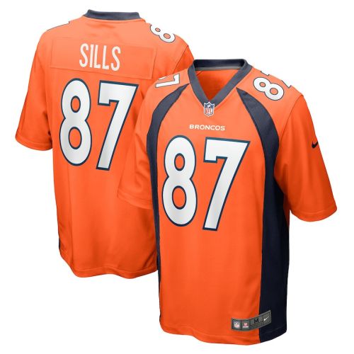 David Sills 87 Denver Broncos Men's Team Game Jersey - Orange