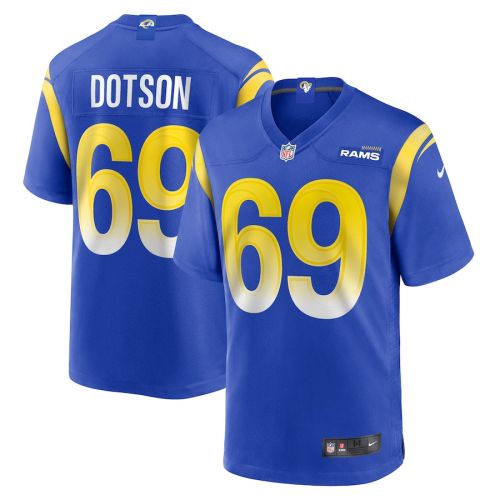 Kevin Dotson 69 Los Angeles Rams Men Game Jersey - Royal