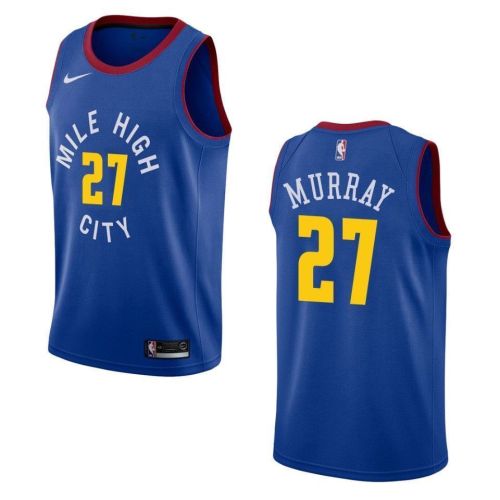 Men's Denver Nuggets 27 Jamal Murray Statement Swingman Jersey - Blue