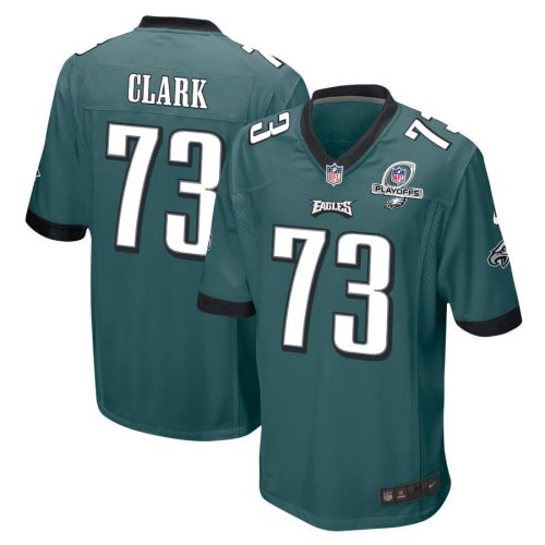 Le'Raven Clark 73 Philadelphia Eagles 2023 Playoffs Patch Game Men Jersey - Midnight Green