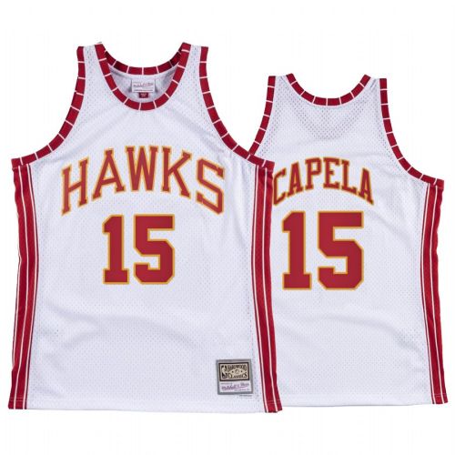 Clint Capela 15 Atlanta Hawks Hardwood Classics Jersey White