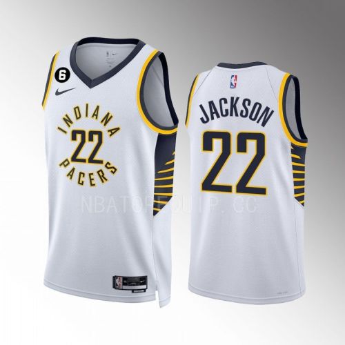 Isaiah Jackson 22 Indiana Pacers White Association Edition 2022-23 Men Jersey Swingman