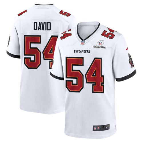 Lavonte David 54 Tampa Bay Buccaneers 2024 Divisional Patch Game Men Jersey - White