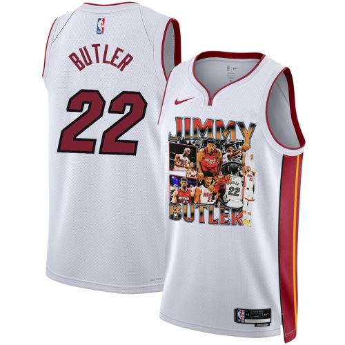 Jimmy Butler 22 Miami Heat Scoring Machine 2023 NBA Champions Swingman Jersey - White