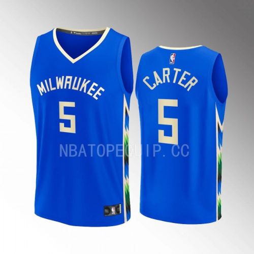 Milwaukee Bucks Jevon Carter 5 City Edition Jersey 2022-23 Fastbreak Royal