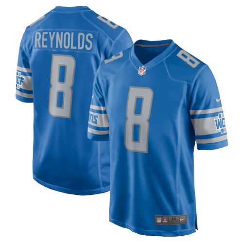 Josh Reynold 8 Detroit Lions Men's Game Jersey - Blue