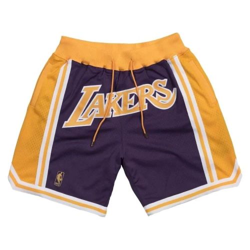 Los Angeles Lakers NBA Retro Shorts In Yellow/Purple