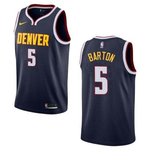 Men's Denver Nuggets 5 Will Barton Icon Swingman Jersey - Navy