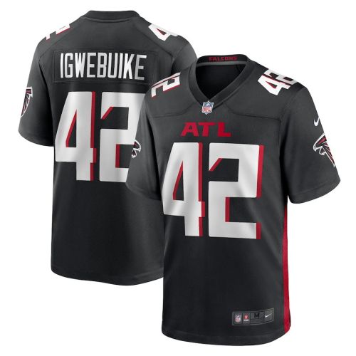 Godwin Igwebuike 42 Atlanta Falcons Men Game Jersey - Black