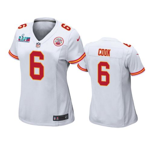 Bryan Cook 6 Kansas City Chiefs Super Bowl LVII Game Jersey - Women White